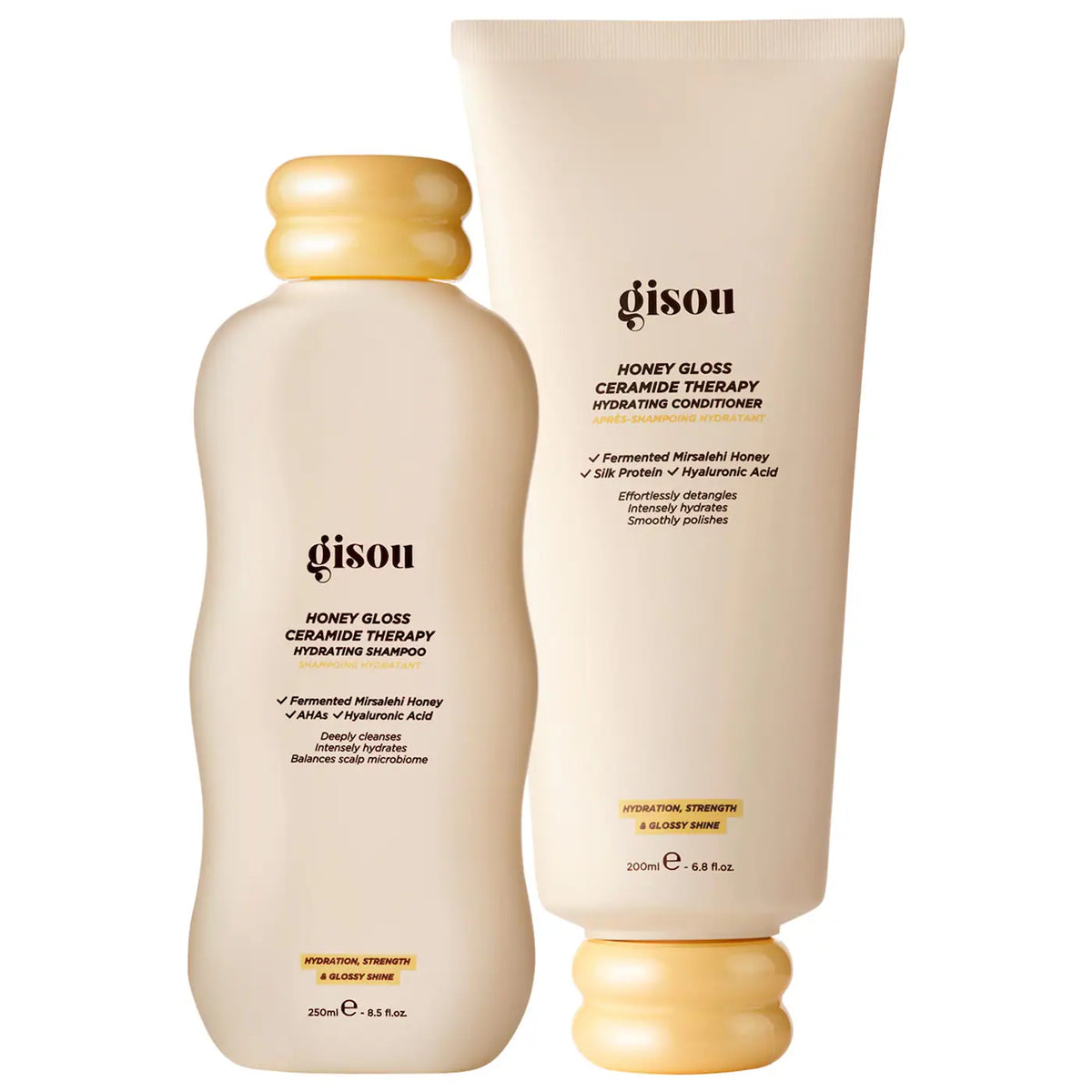 Pre ordena-Gisou Honey Gloss Ceramide Therapy Hydrating Shampoo & Conditioner Duo