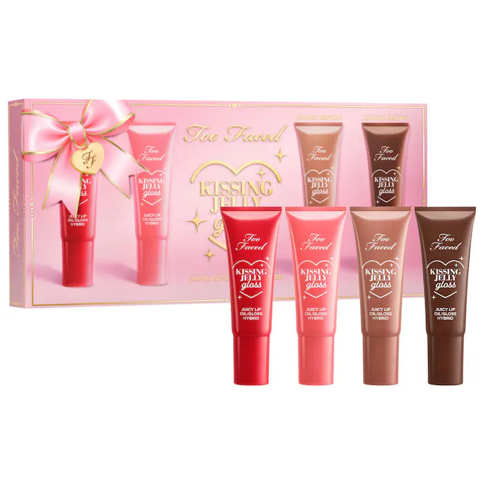 Pre ordena-Too Faced Kissing Jelly Lip Oil Gloss Gift Set