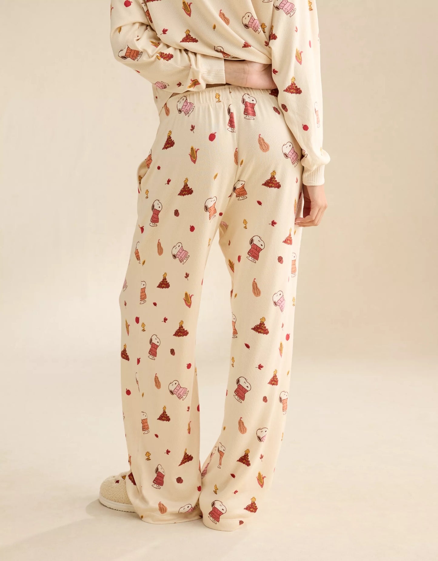 Pre ordena-AE Luxe Plush Snoopy Long Sleeve + Pant PJ Set
