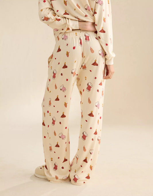 Pre ordena-AE Luxe Plush Snoopy Long Sleeve + Pant PJ Set