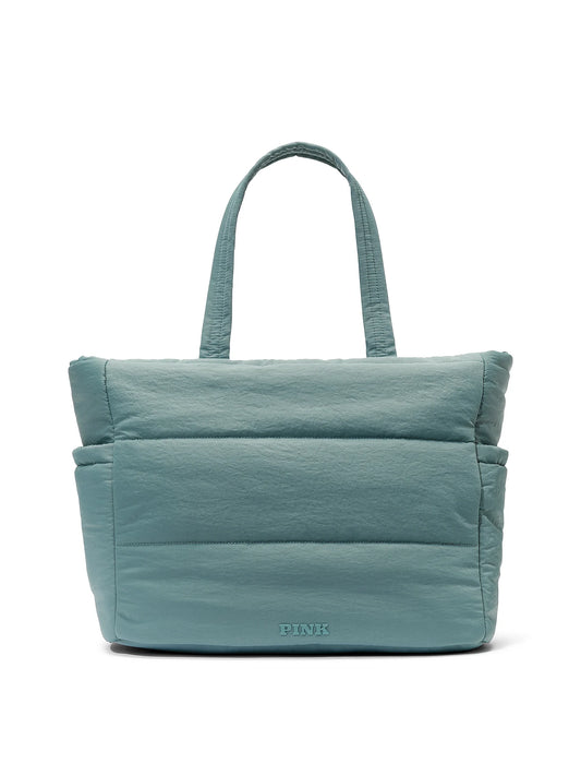 VS- Quilted Puffer Tote Bag VERDE