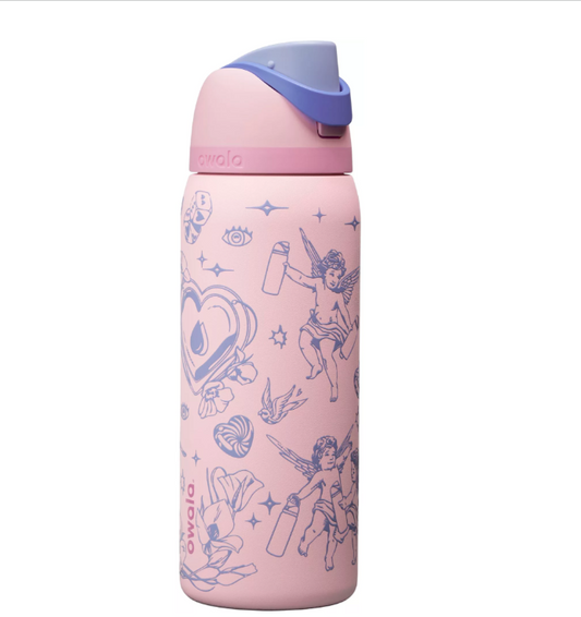 PRE ORDENA-Owala 32 oz. FreeSip Stainless Steel Water Bottle - SAN VALENTIN