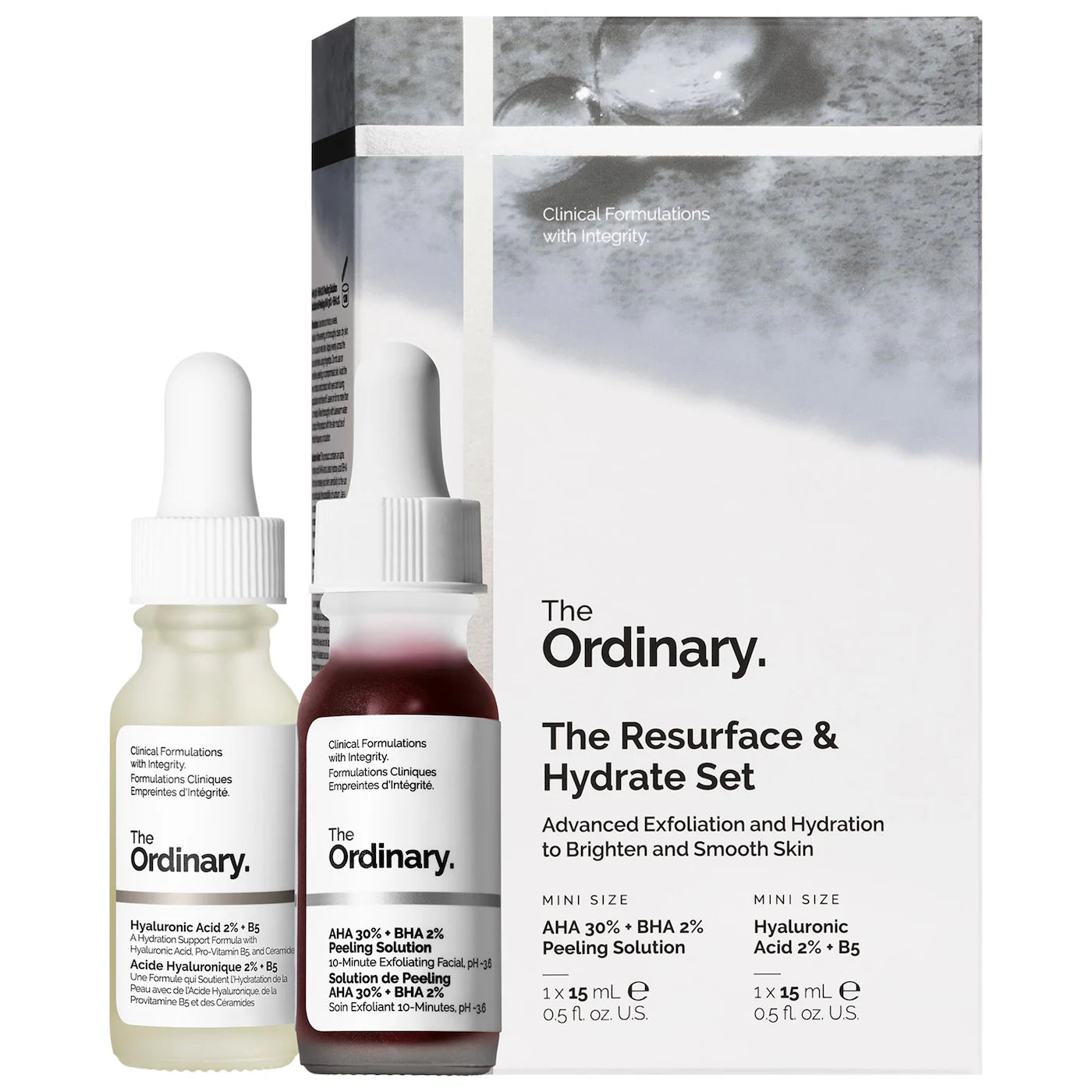 The Ordinary The Resurface & Hydrate Set with Hyaluronic Acid + AHA the ordinary