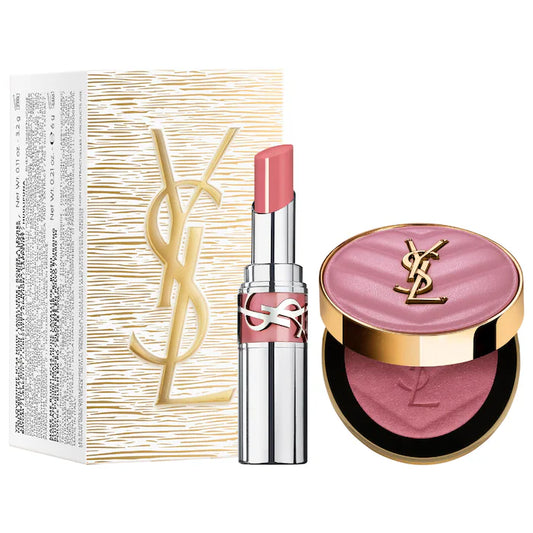 PRE ORDENA-Yves Saint Laurent YSL Iconic Pink Make Me Blush & Loveshine Lip Oil Stick Set