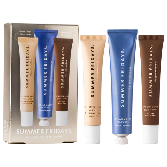 pre ordena-Summer Fridays The Holiday Trio Set with Lip Butter Balm in Hot Cocoa & Toasted Marshmallow