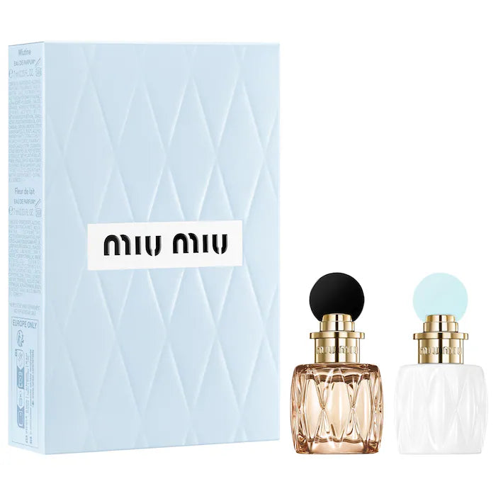 Pre ordena-Miu Miu Mini Miutine & Fleur de Lait Eau de Parfum Duo Gift Set