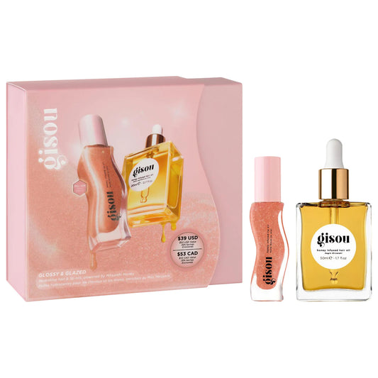 pre ordena-Gisou Glossy & Glazed Hair & Lip Oil Gift Set