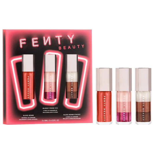 pre ordena-Fenty Beauty by Rihanna Glossy Posse VIII 3-Piece Lip Luminizer Set