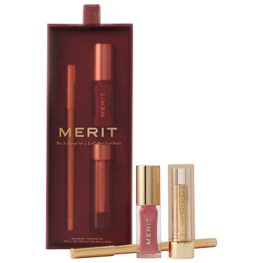 PRE ORDENA-MERIT The Archival Lip Essentials Gift Set