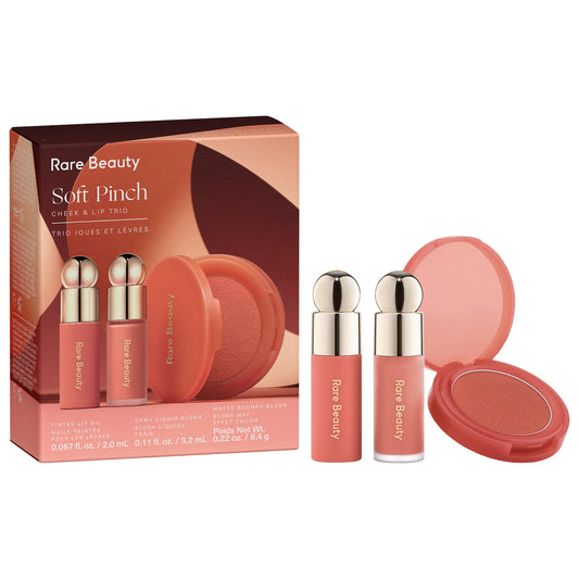 pre ordena-Rare Beauty by Selena Gomez Soft Pinch Cheek & Lip Trio Makeup Gift Set