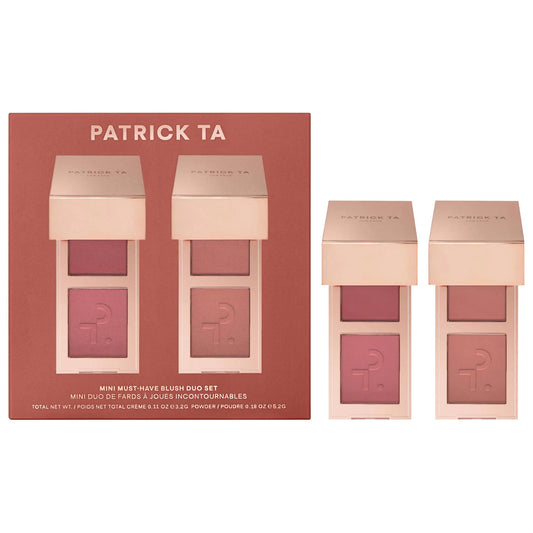 Pre ordena-PATRICK TA Mini Must-Have Major Headlines Double-Take Crème & Powder Blush Duo Set