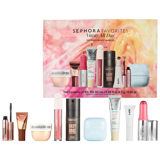 PRE ORDENA-Sephora Favorites Vacay All Day Makeup and Skincare Value Set
