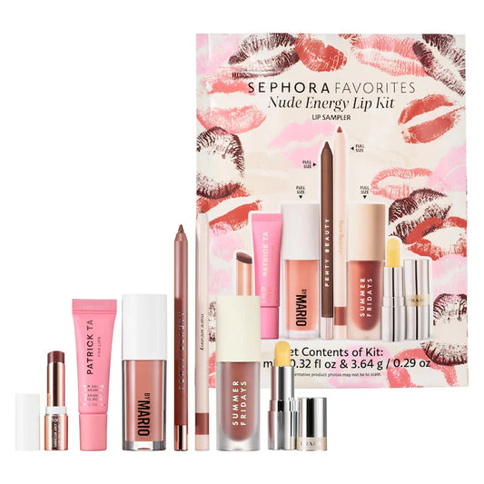 Envio inmediato-Sephora Favorites Nude Energy Lip Kit Makeup Set