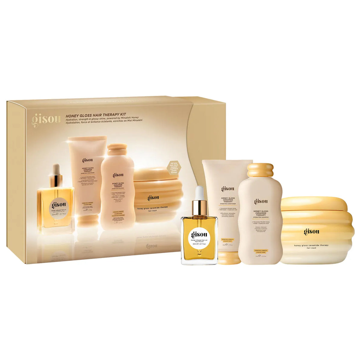 Pre ordena-Gisou Honey Gloss Hair Therapy Set