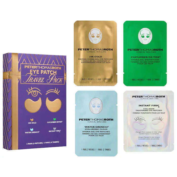 Pre ordena-Peter Thomas Roth Eye Mask Patches Travel Gift Set for Fine Lines, Dark Circles, Puffiness and Dryness
