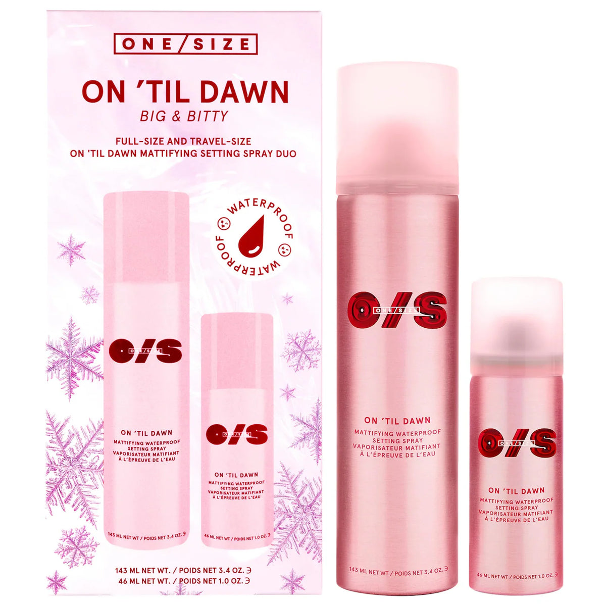 Pre ordena-ONE/SIZE by Patrick Starrr On 'Til Dawn Mattifying Waterproof Setting Spray Big & Bitty Duo