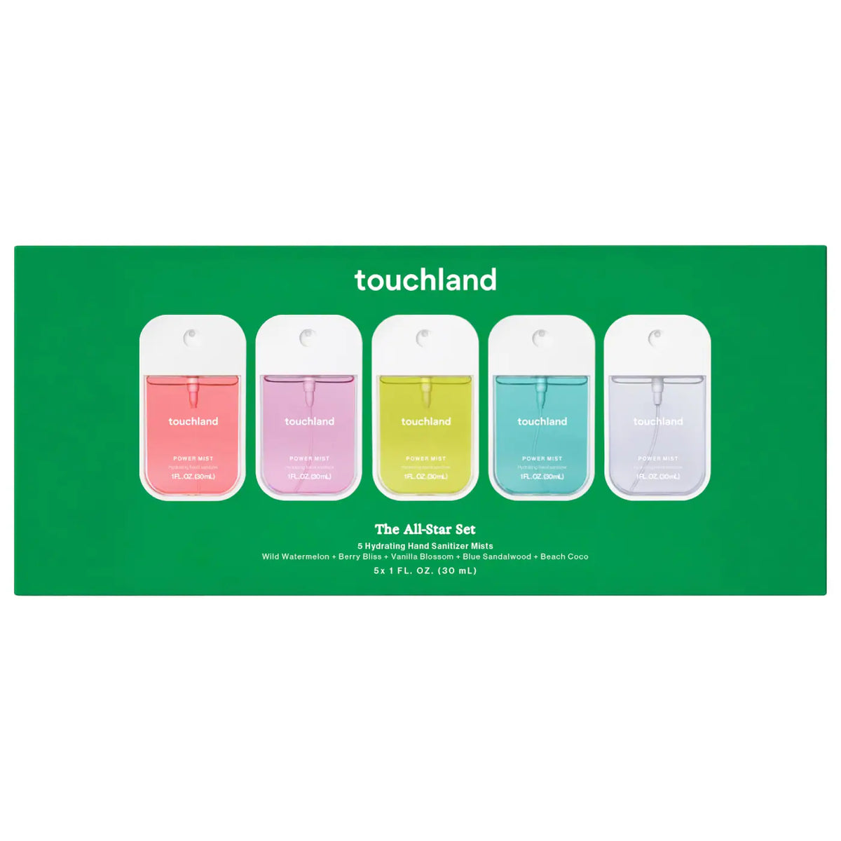 Pre ordena-Touchland The All-Star Power Mist Hand Sanitizer Gift Set