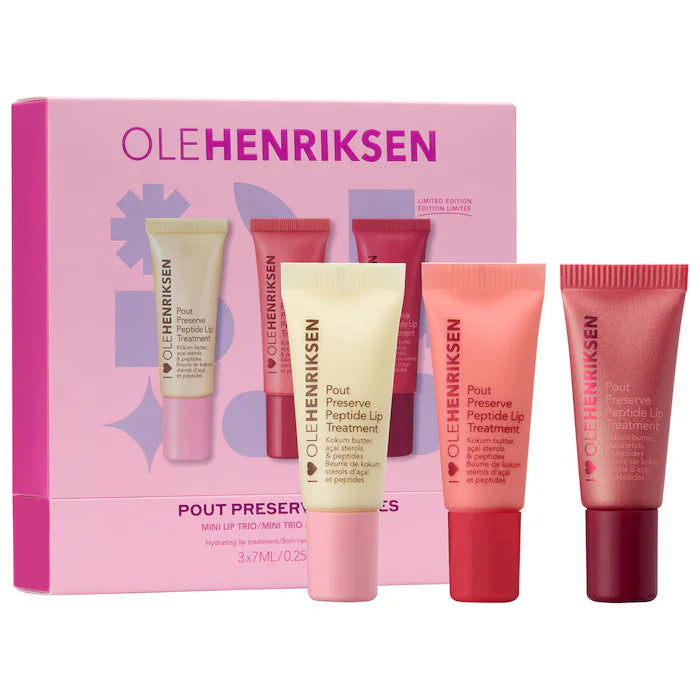 Pre ordena-OLEHENRIKSEN Pout Preserve Mini Hydrating Peptide Lip Trio Set