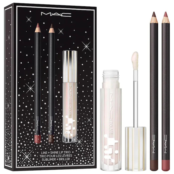Pre ordena-MAC Cosmetics Line + Shine Hydrating Glossy Lip Trio Gift Set