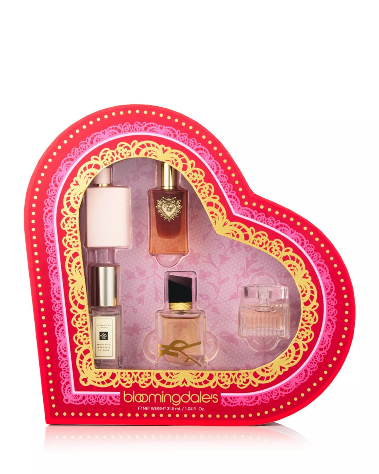 PRE ORDENA-SET CORAZON MINI PERFUMES BLOOMINGDALES